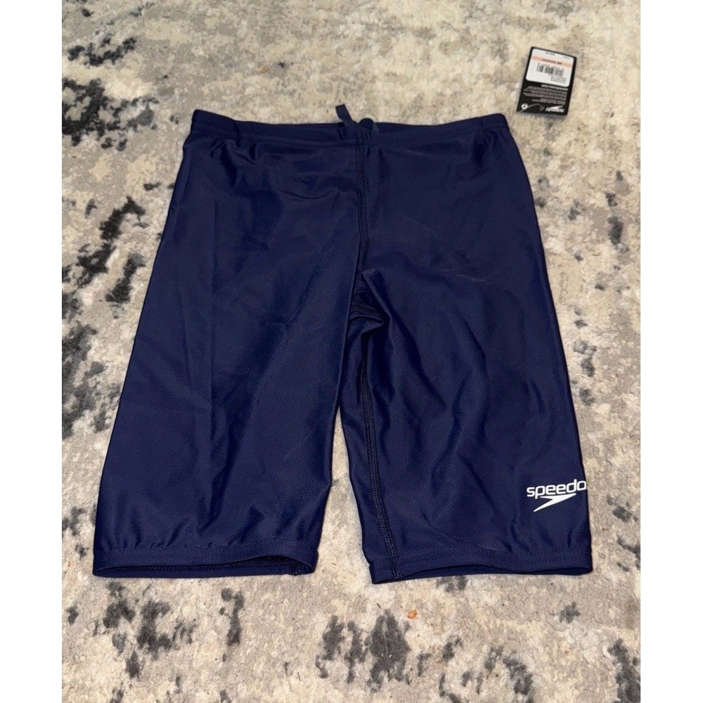 Speedo Boys Pro Flex Jammer Swimsuit Size 28 Blue Swim Competition NWT
